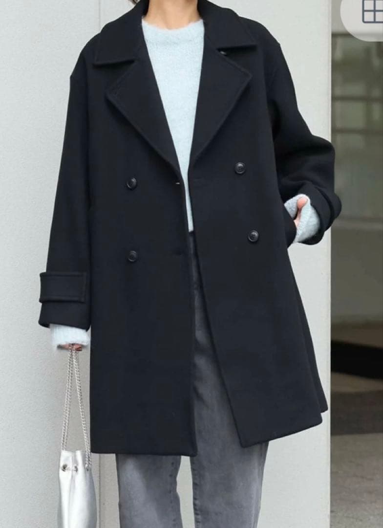 ピュアラムロングコクーンコート