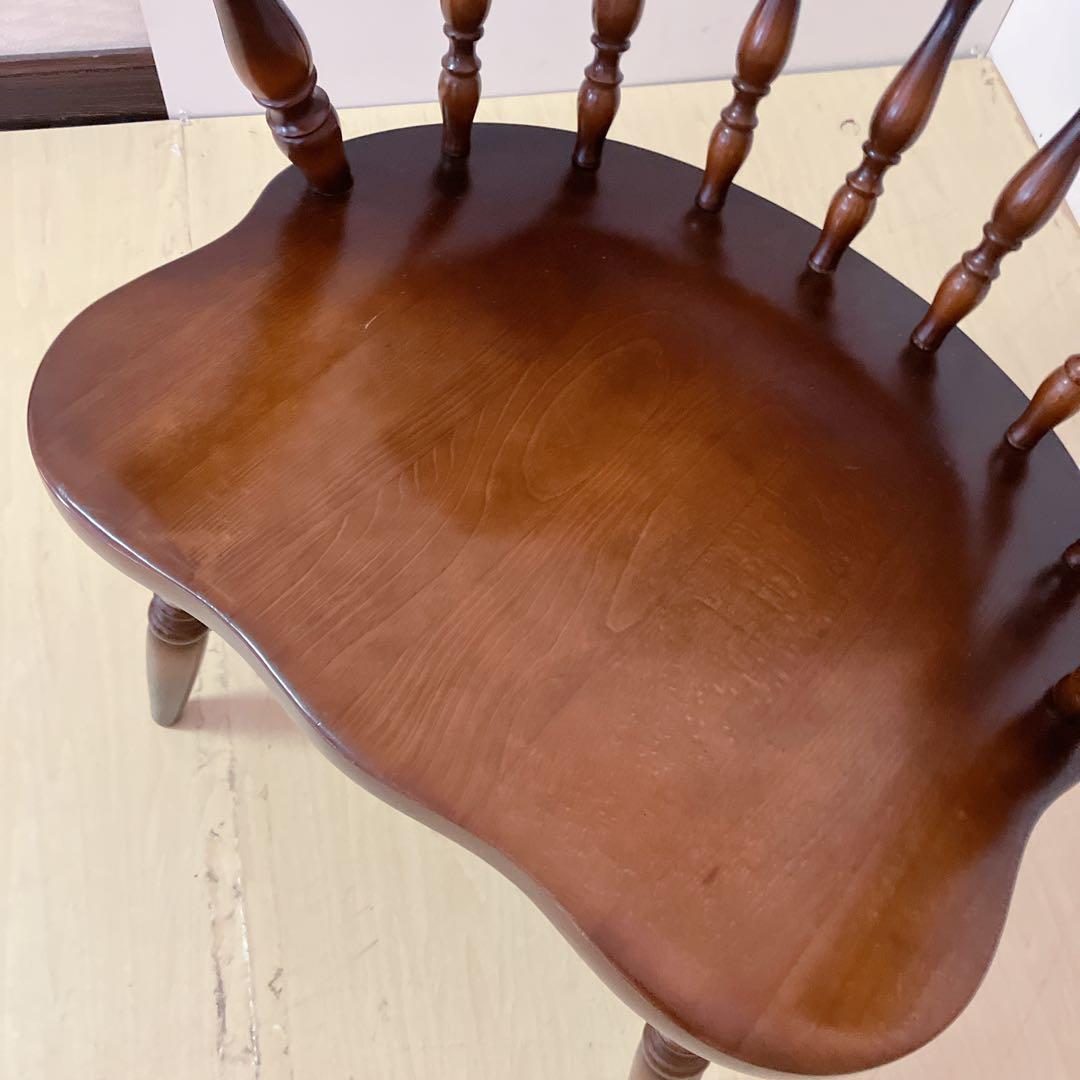 飛騨産業　キツツキマーク　木製　キャプテンチェア　ウィンザーチェア　②