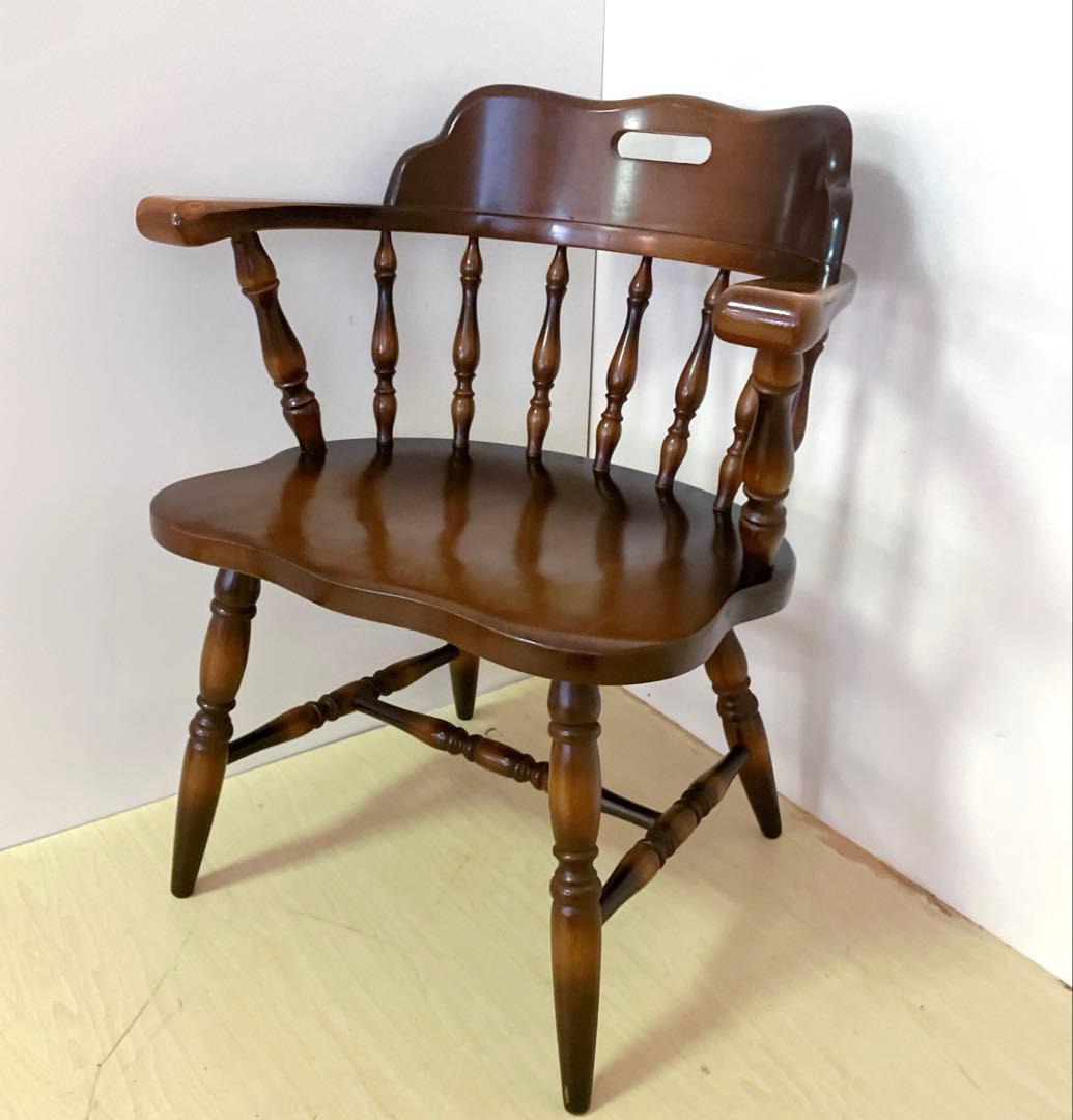 飛騨産業　キツツキマーク　木製　キャプテンチェア　ウィンザーチェア　②