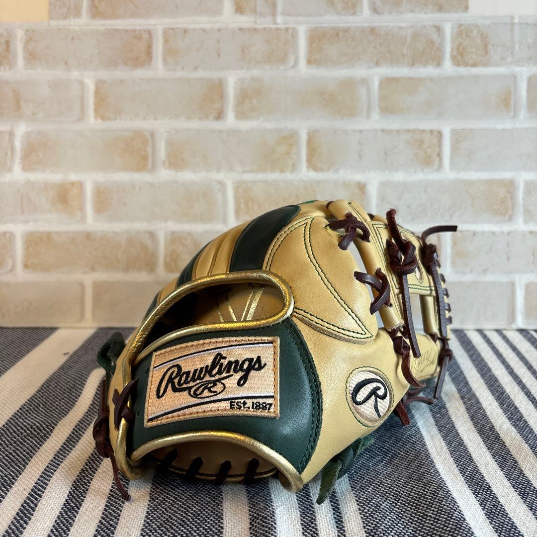 Rawlings 軟式グローブ 右手用 ベージュ/グリーン