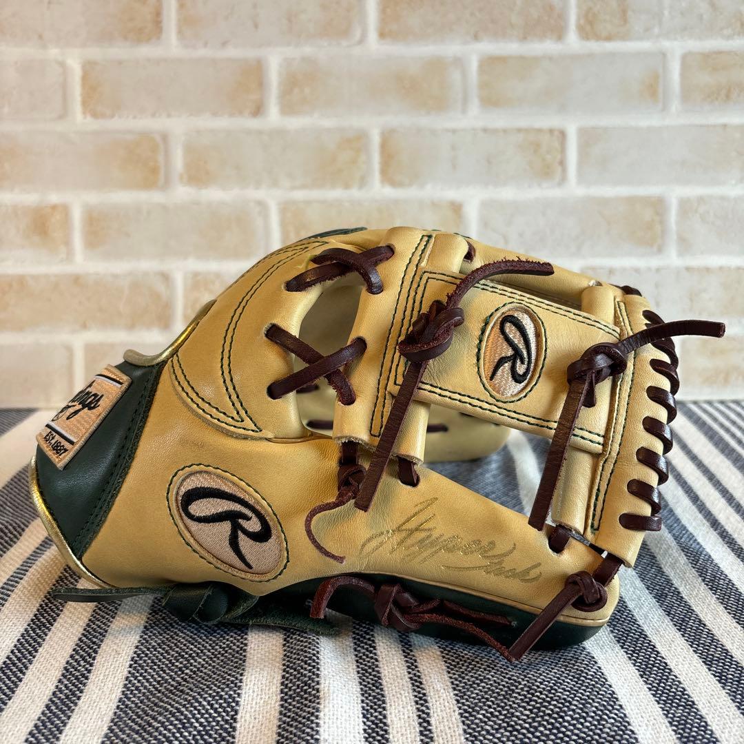 Rawlings 軟式グローブ 右手用 ベージュ/グリーン