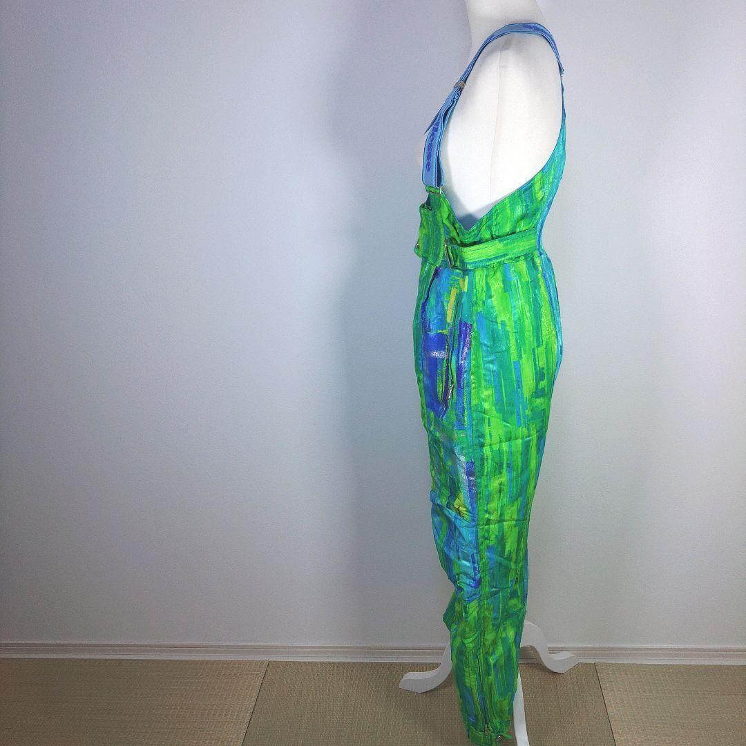 エレッセ　昭和レトロ　レディース　スキーウェア　Lサイズ　上下　ブルー　グリーン