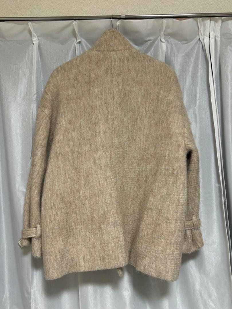 amiur 2way シャギーミディコート ベージュ