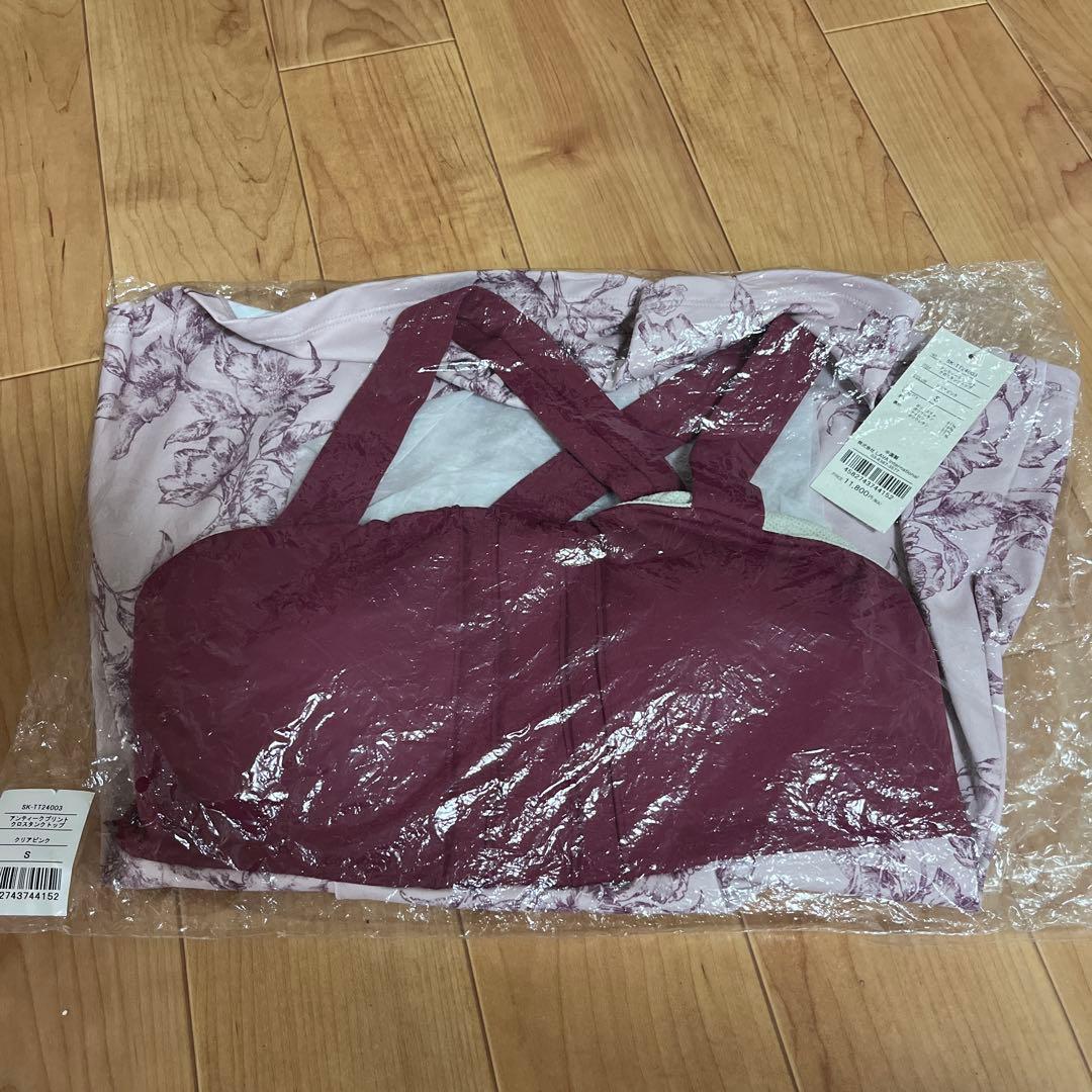 【新品】SUKALA アンティークプリント クロスタンクトップ&レギンス S