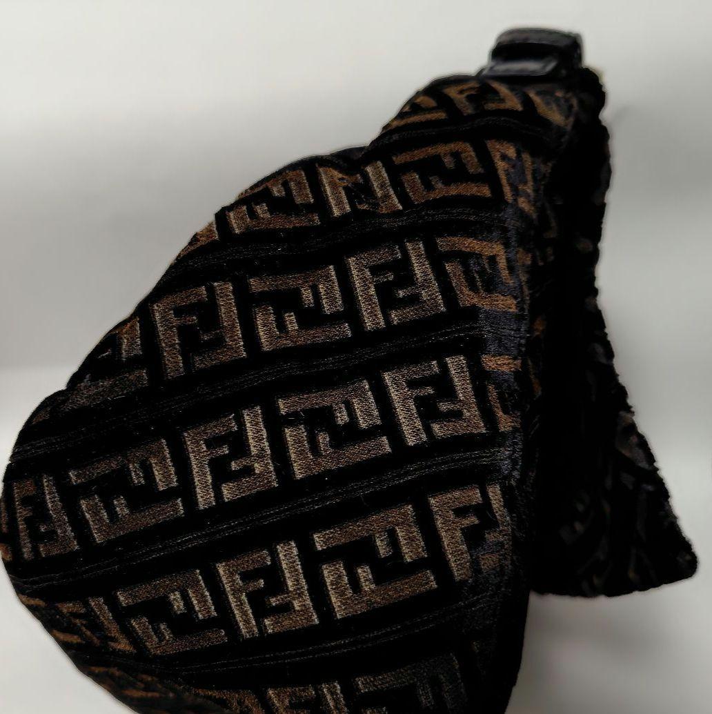 FENDI　ショルダーバッグ　チェーン　ズッキーノ　ベロア素材　保存袋