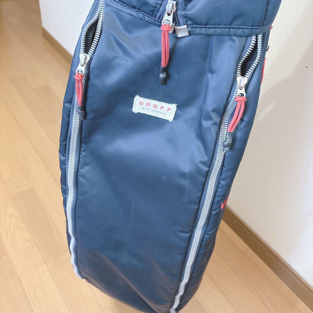 K441 美品onoff オノフ ナイロンツイル ネイビー キャディバッグ