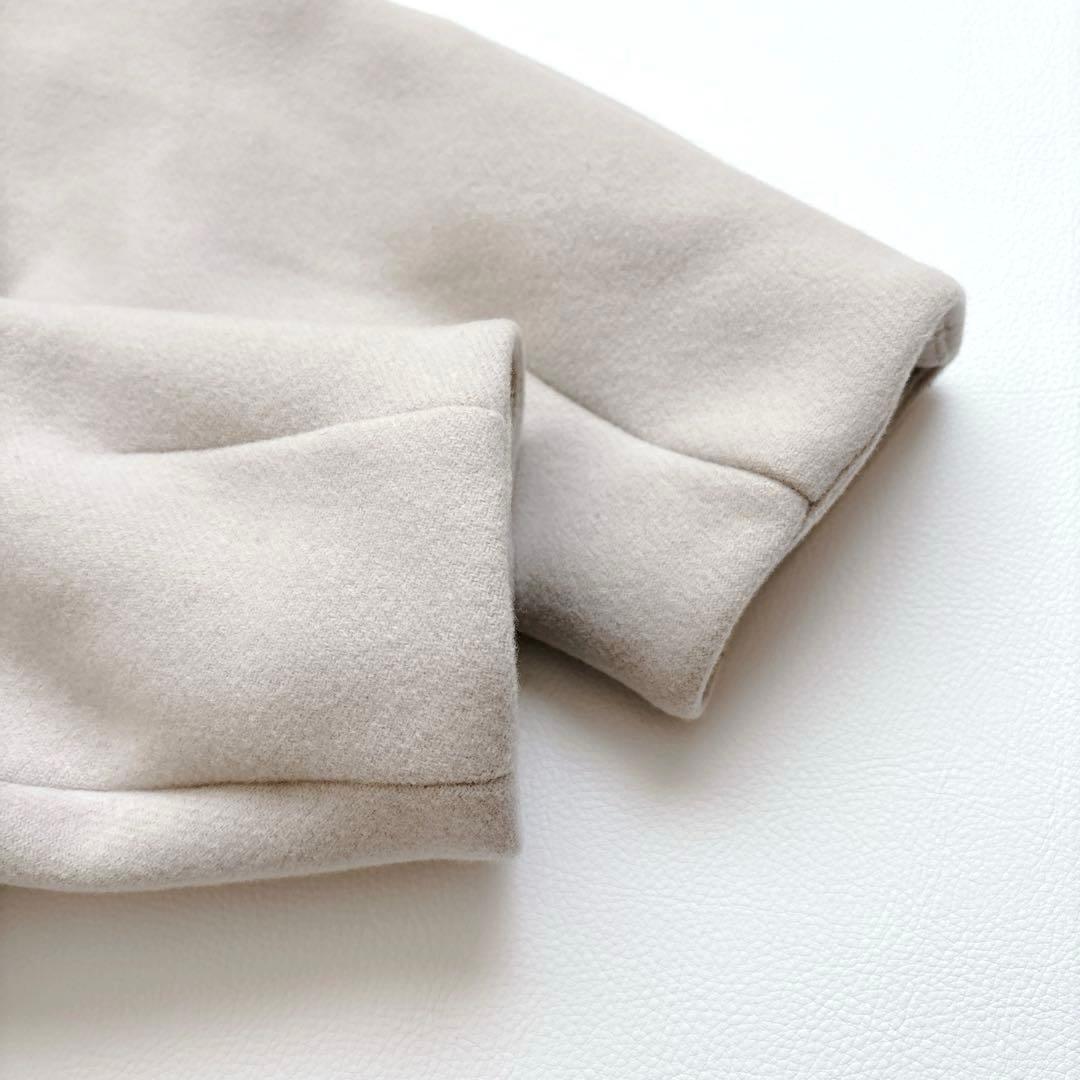 DOUBLE STANDARD ダウン付きメルトンウールコート ファー 36