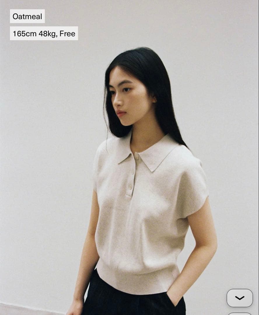 トップス OHOTORO Pot French Sleeve Knit