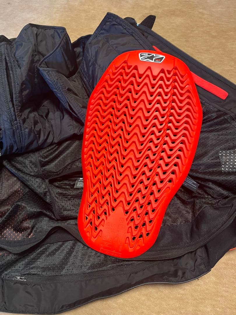 Alpinestars バイクレザージャケット 革　黒/オレンジ　Lサイズ