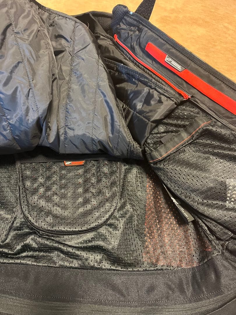 Alpinestars バイクレザージャケット 革　黒/オレンジ　Lサイズ