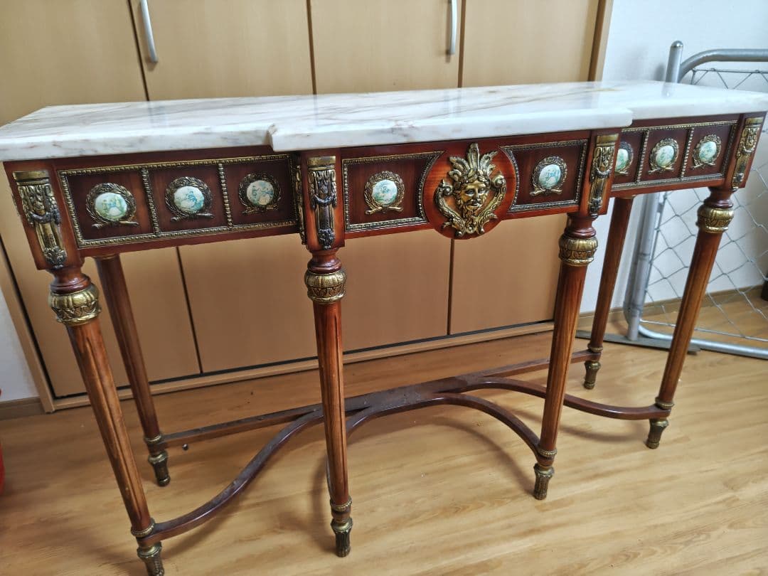 ◼️◼️◼️スペイン製、鋳物使用、高級コンソールテーブル、50万、検索マリネール