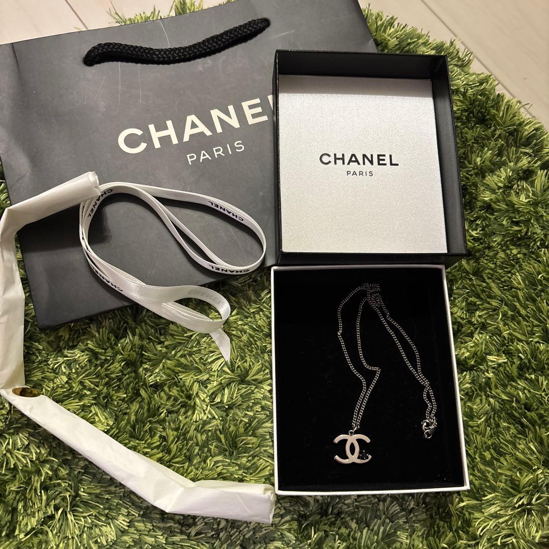 CHANEL シャネル　ココマーク　オニキス シルバー ネックレス ペンダント