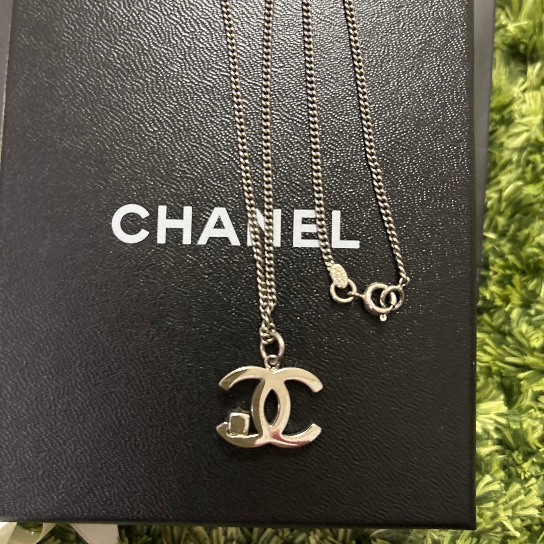 CHANEL シャネル　ココマーク　オニキス シルバー ネックレス ペンダント