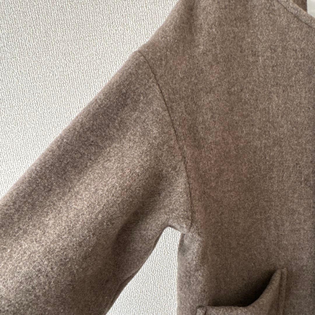 DANTON(ダントン) ウールモッサライトパイルノーカラージャケット38美品