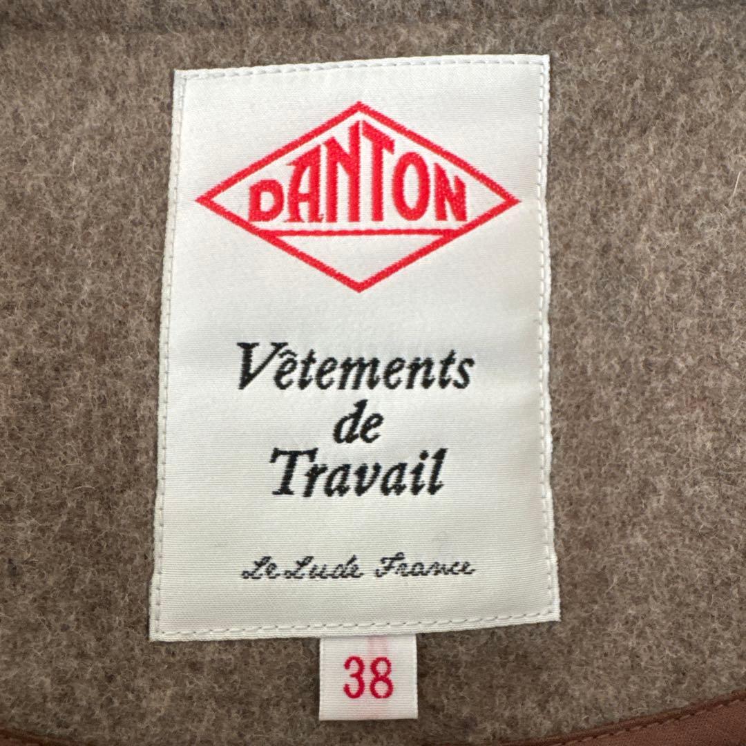 DANTON(ダントン) ウールモッサライトパイルノーカラージャケット38美品