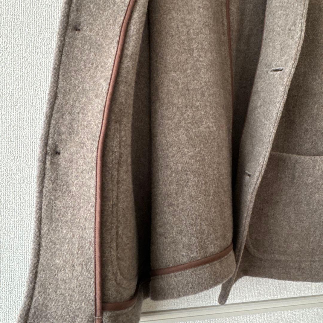 DANTON(ダントン) ウールモッサライトパイルノーカラージャケット38美品