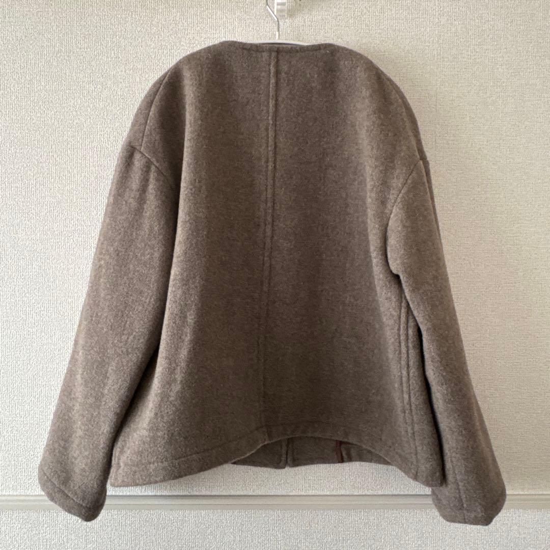 DANTON(ダントン) ウールモッサライトパイルノーカラージャケット38美品