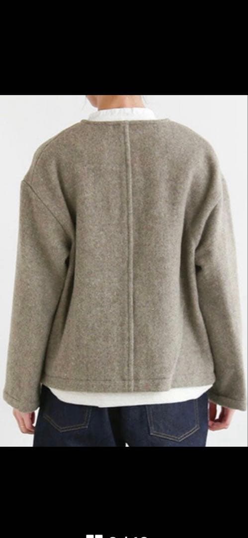 DANTON(ダントン) ウールモッサライトパイルノーカラージャケット38美品