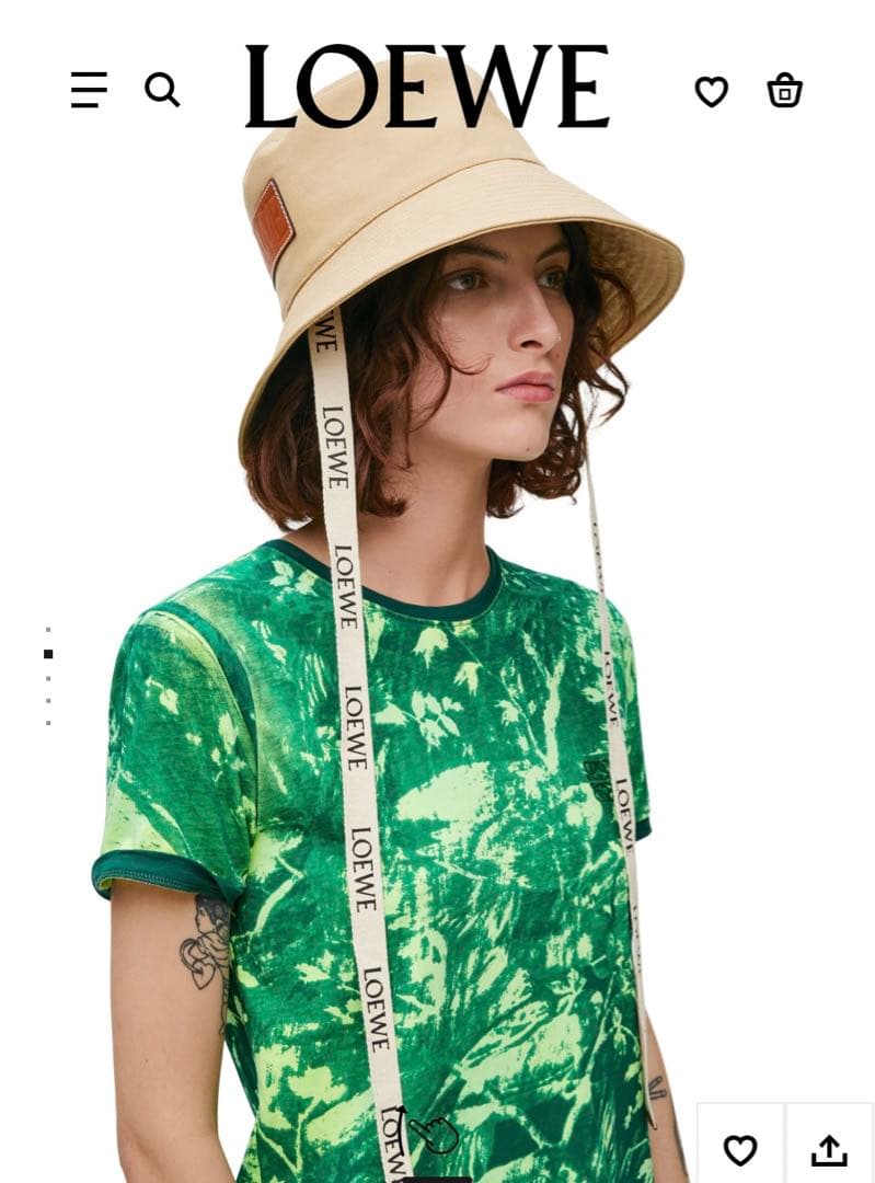 ロエベ　フィッシャーマンハット　キャンバス