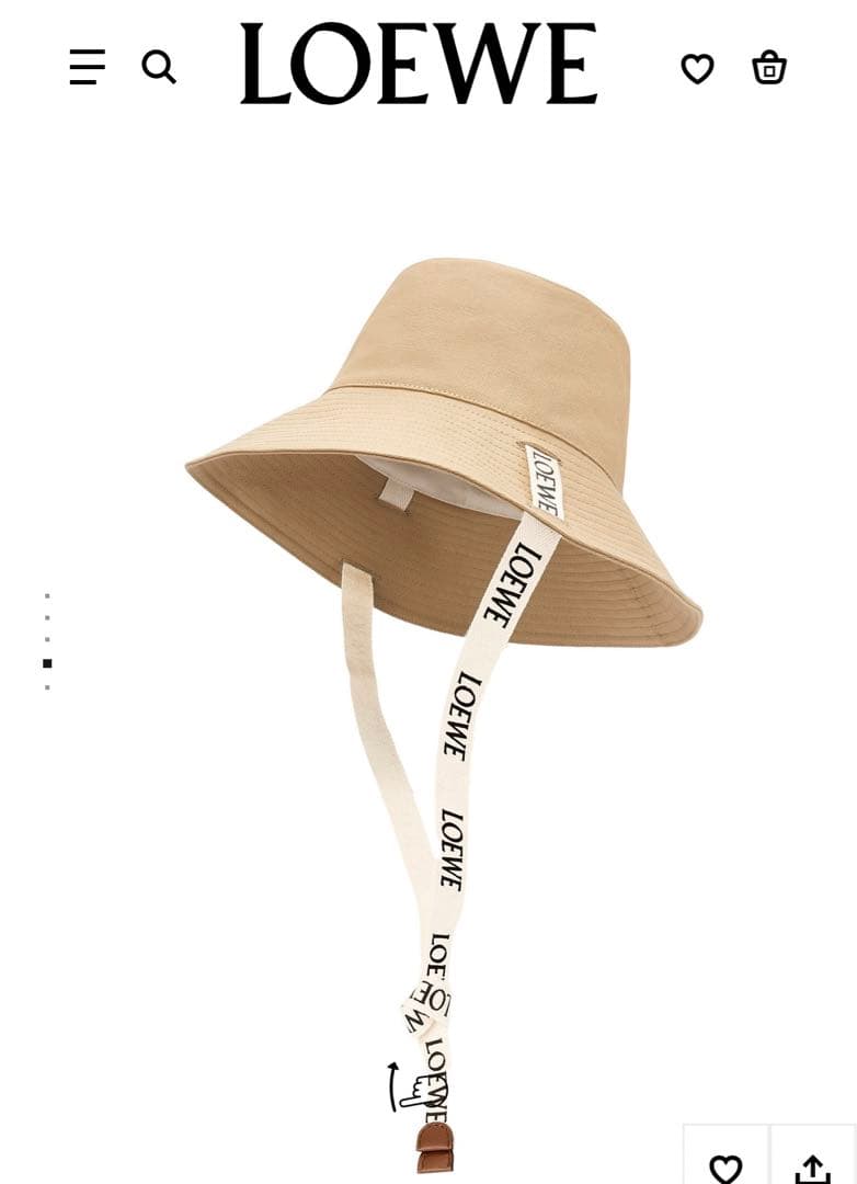 ロエベ　フィッシャーマンハット　キャンバス