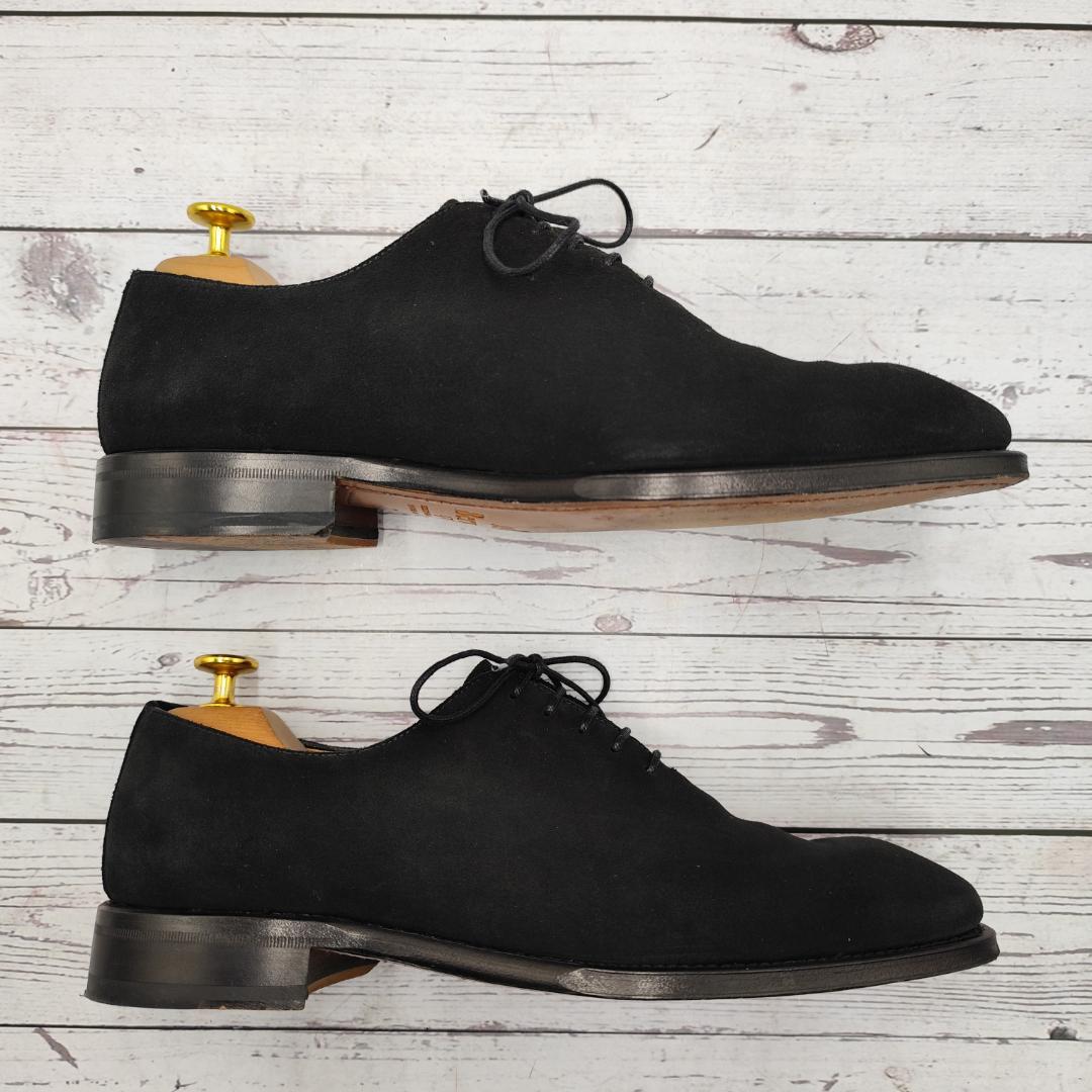 美品 Berwick1707 バーウィック 黒 ホールカット スエード 内羽根