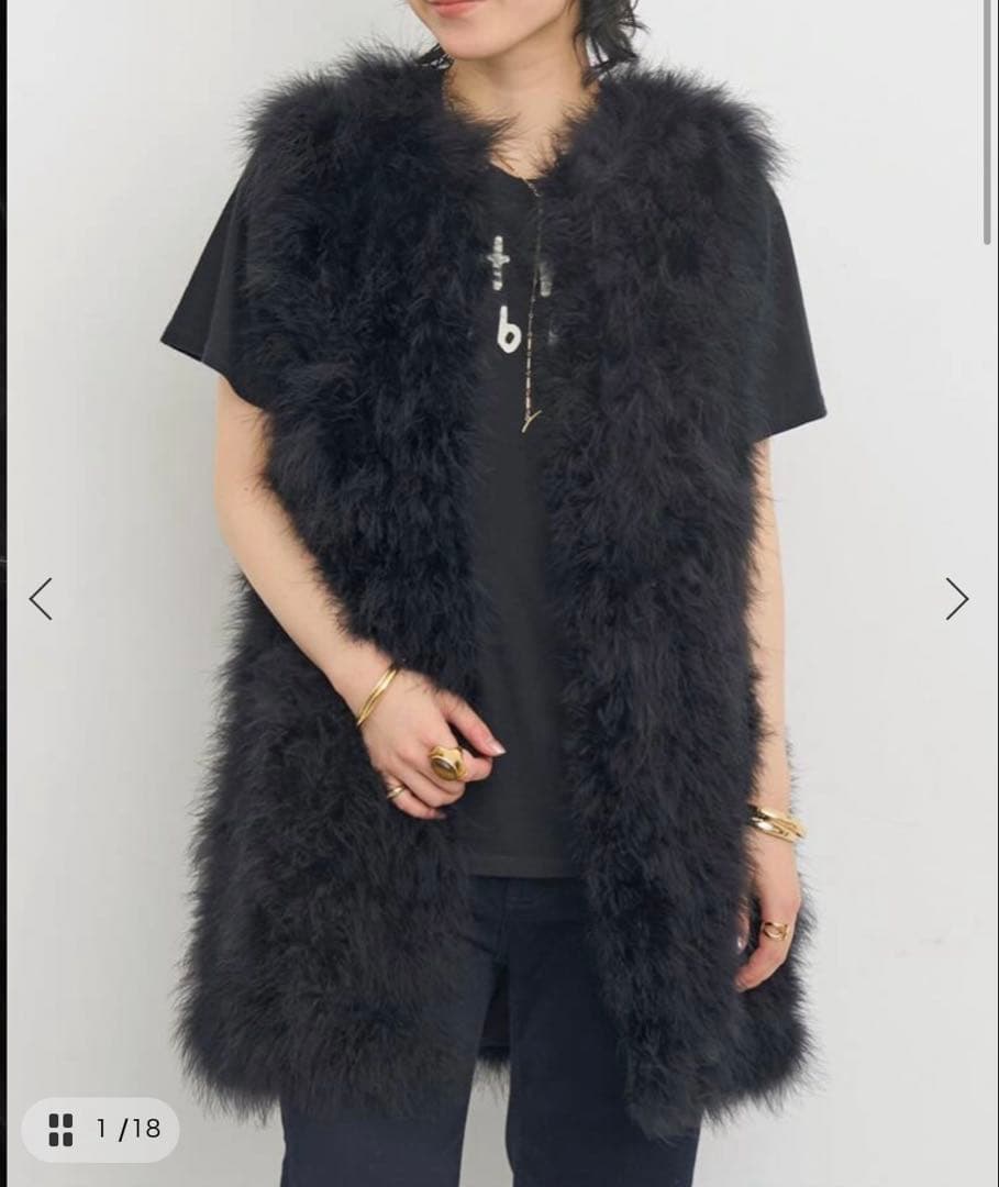 アパルトモン　YVES SALOMON イブサロモン　ジレ　ブラックファー