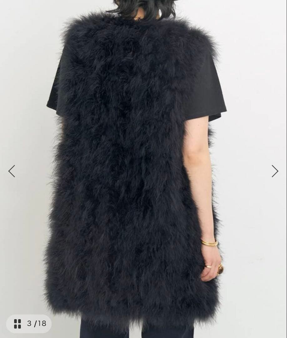 アパルトモン　YVES SALOMON イブサロモン　ジレ　ブラックファー