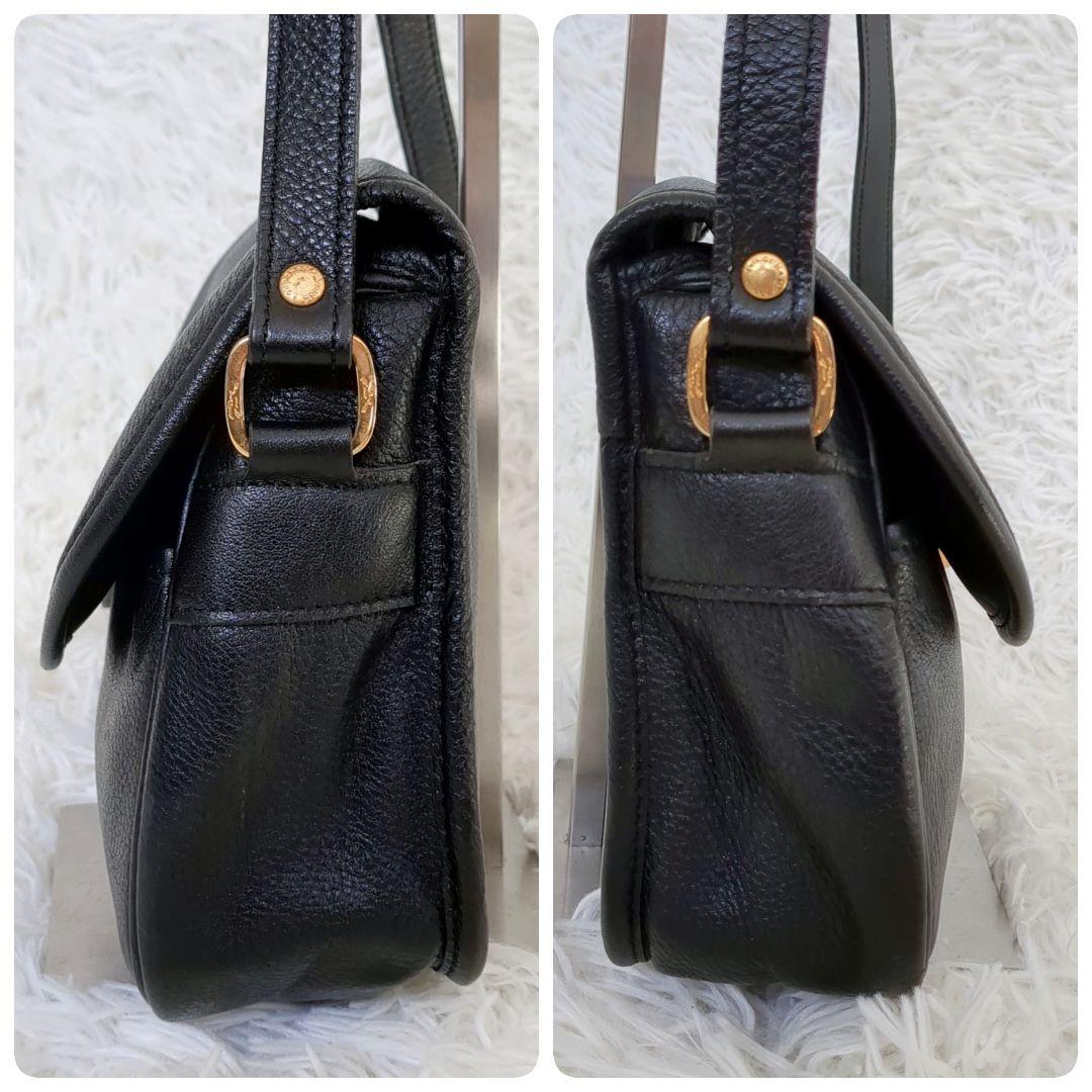 美品✨️LONGCHAMP ロンシャン　ショルダーバッグ　ミニバッグ　黒　レザー