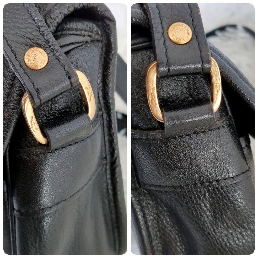 美品✨️LONGCHAMP ロンシャン　ショルダーバッグ　ミニバッグ　黒　レザー
