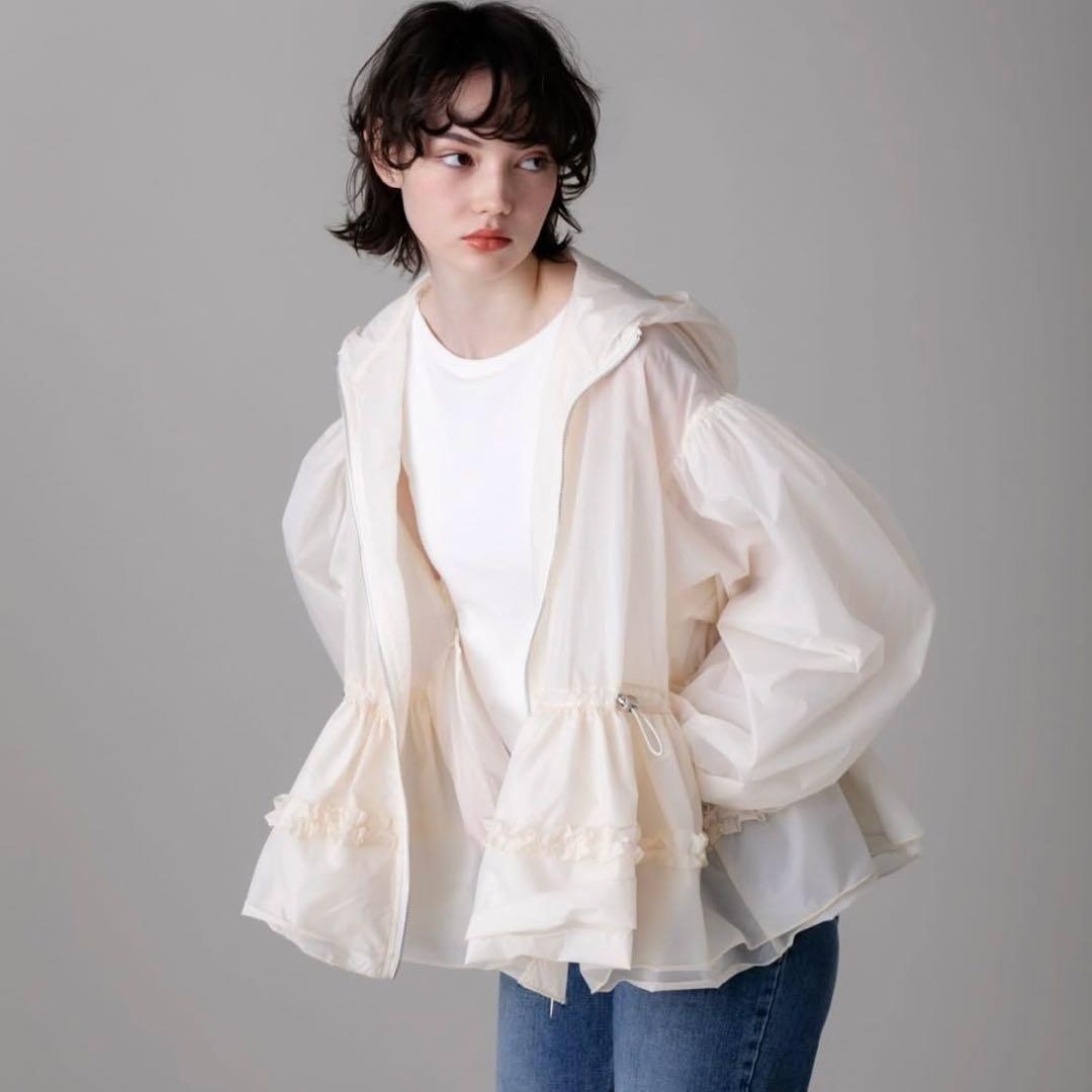 elu. UVcut sheer Parker アイボリー