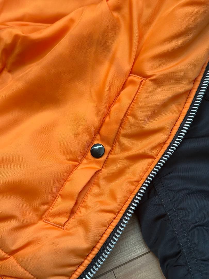 【ALPHA MA-1 】フライトジャケット 黒 リバーシブル S