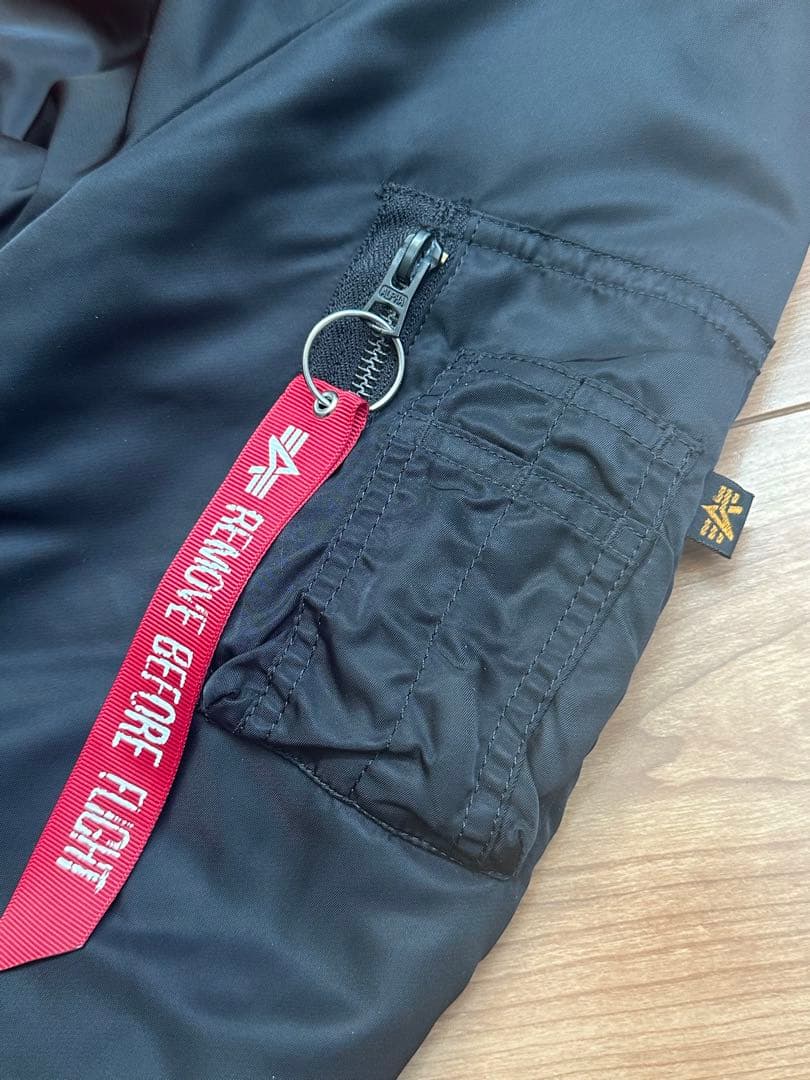 【ALPHA MA-1 】フライトジャケット 黒 リバーシブル S