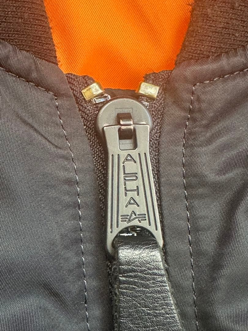 【ALPHA MA-1 】フライトジャケット 黒 リバーシブル S