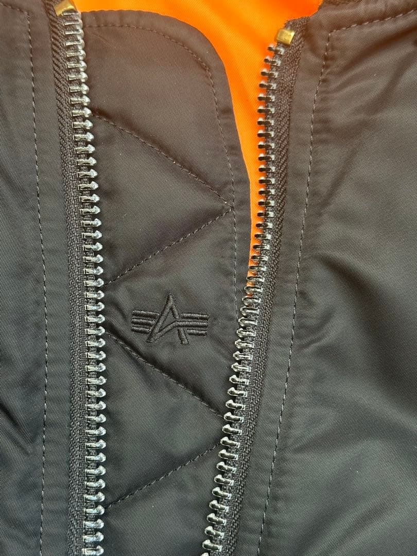 【ALPHA MA-1 】フライトジャケット 黒 リバーシブル S