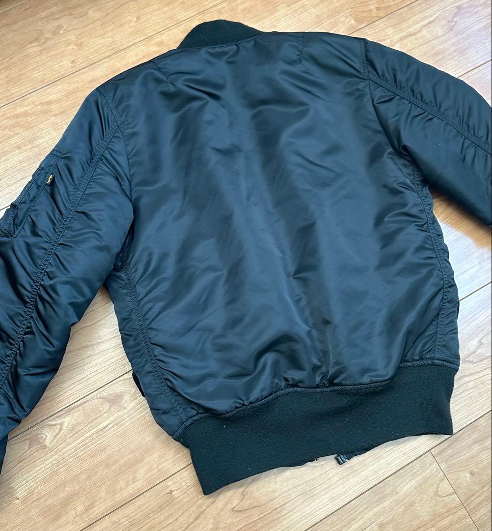 【ALPHA MA-1 】フライトジャケット 黒 リバーシブル S