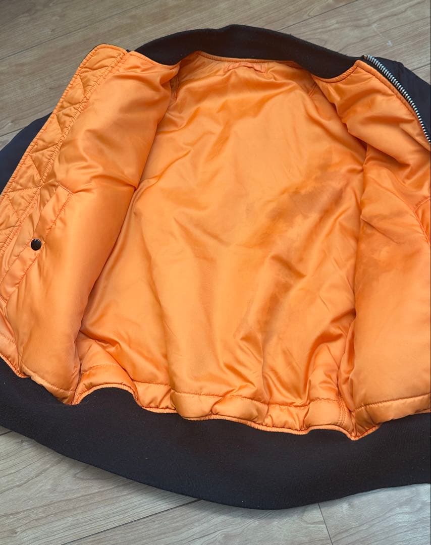 【ALPHA MA-1 】フライトジャケット 黒 リバーシブル S