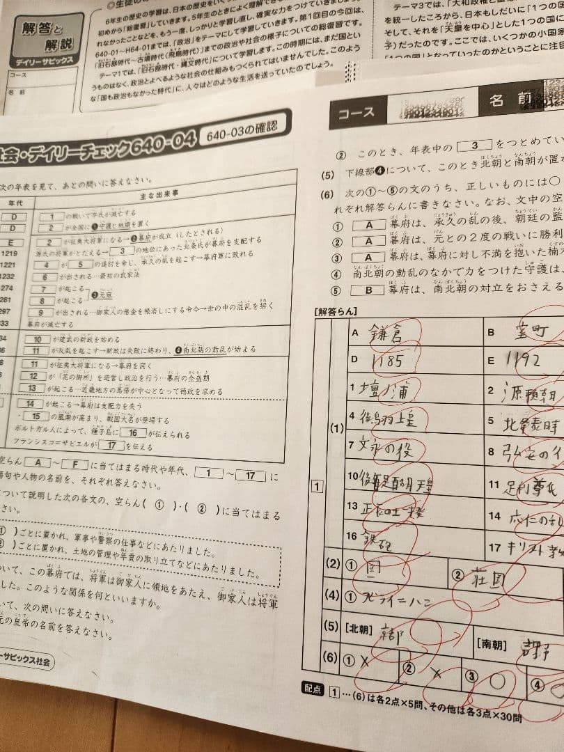 2025年度 サピックス 6年生 社会　欠番なし