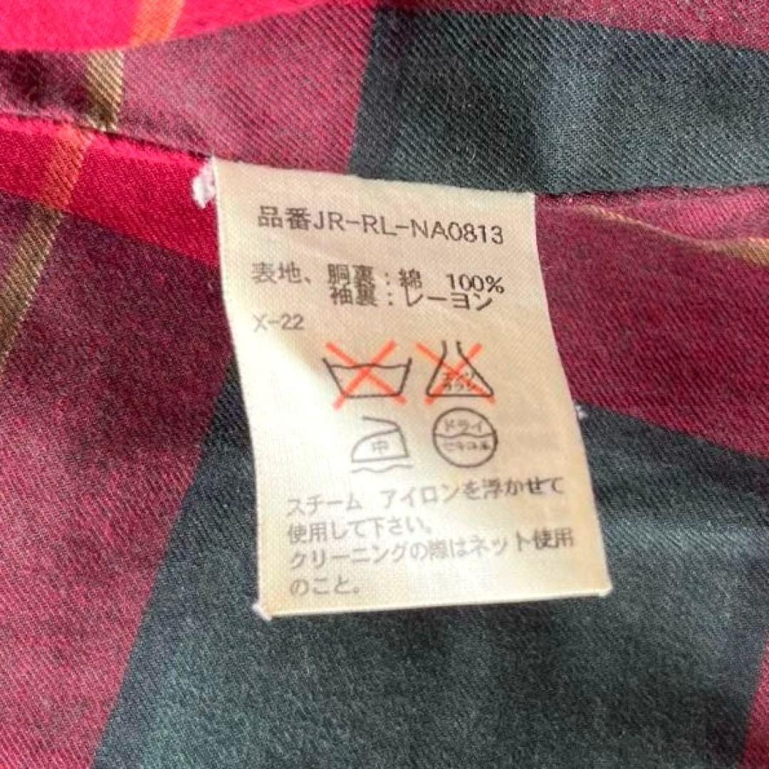 ポロバイラルフローレン チェック 太畝 コーデュロイ ハンティング ジャケット