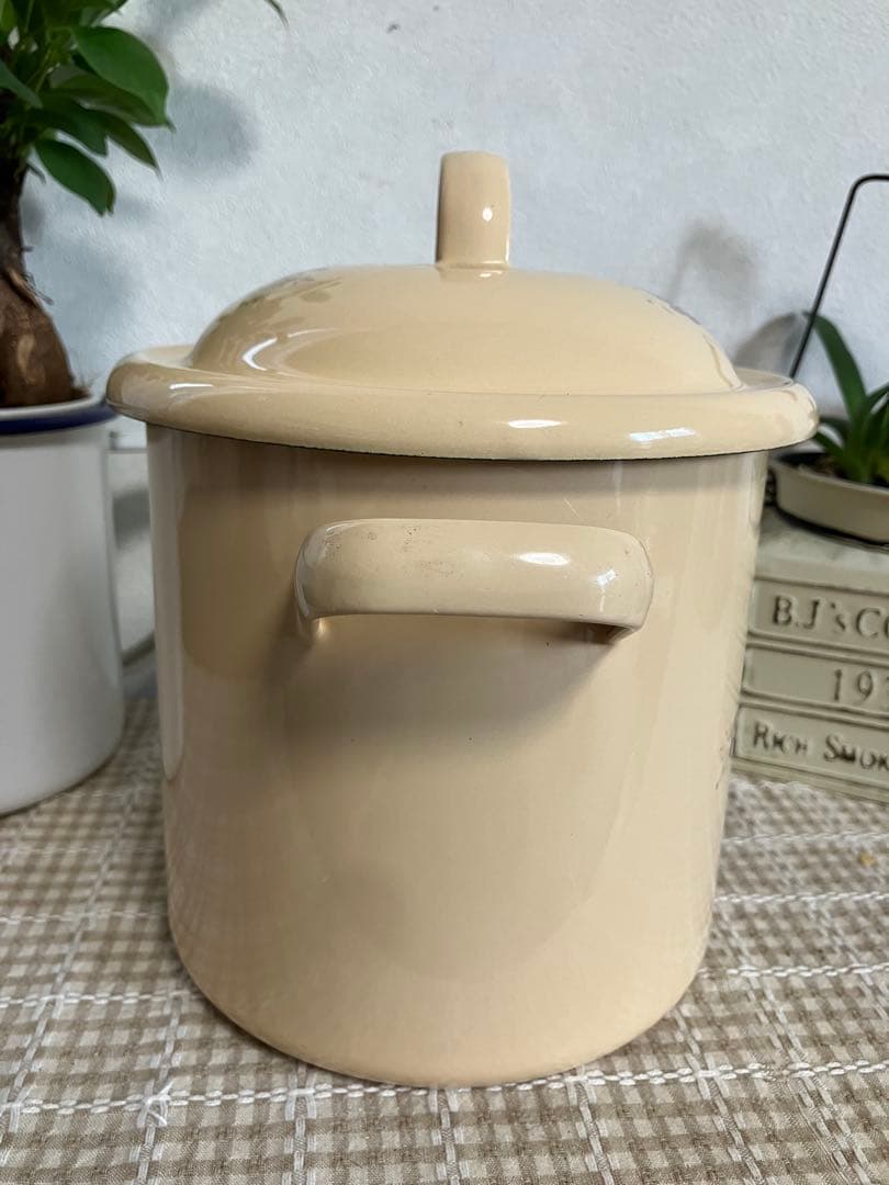 ⑤ imane イマン　日本製 ホーローストッカー キャニスター ローズ　薔薇