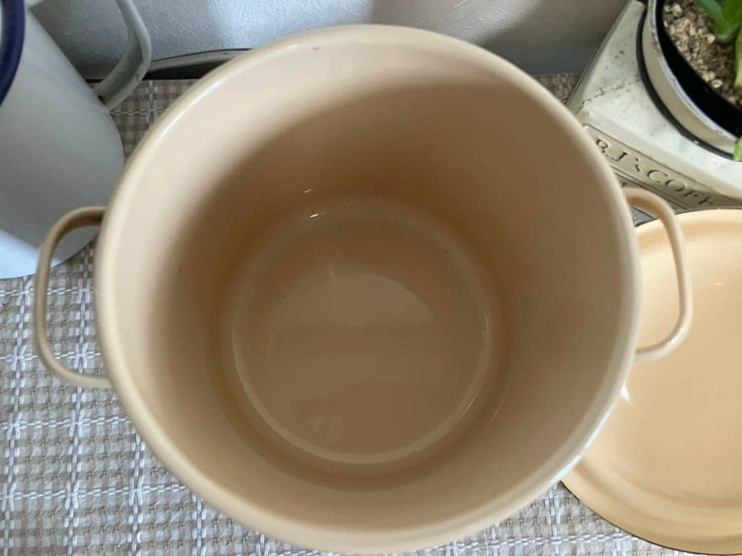 ⑤ imane イマン　日本製 ホーローストッカー キャニスター ローズ　薔薇