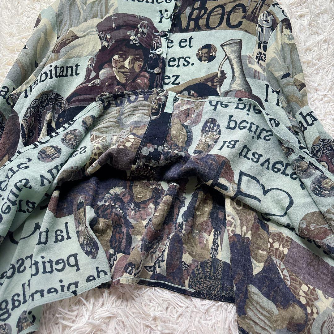 希少✨トクコ・プルミエヴォル ブラウス 日本製 民族 総柄 チュニック