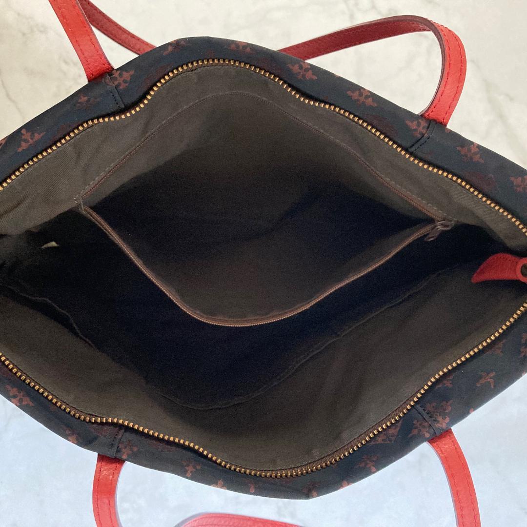 【極美品】russet ラシット モノグラム トートバッグ ブラックブラウン