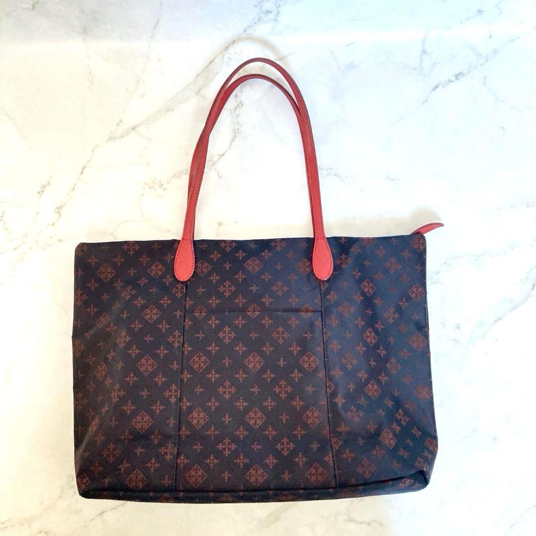 【極美品】russet ラシット モノグラム トートバッグ ブラックブラウン