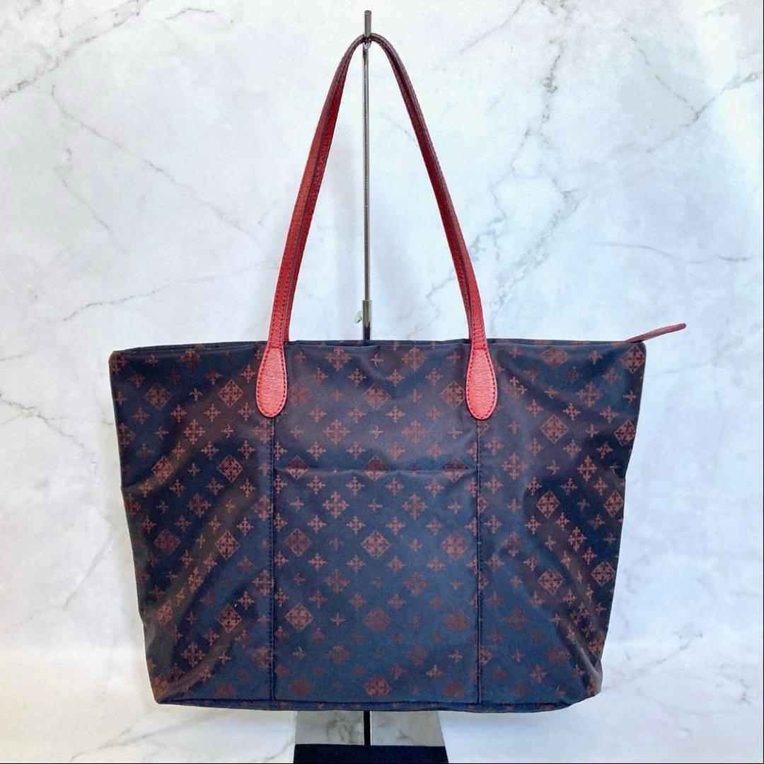 【極美品】russet ラシット モノグラム トートバッグ ブラックブラウン