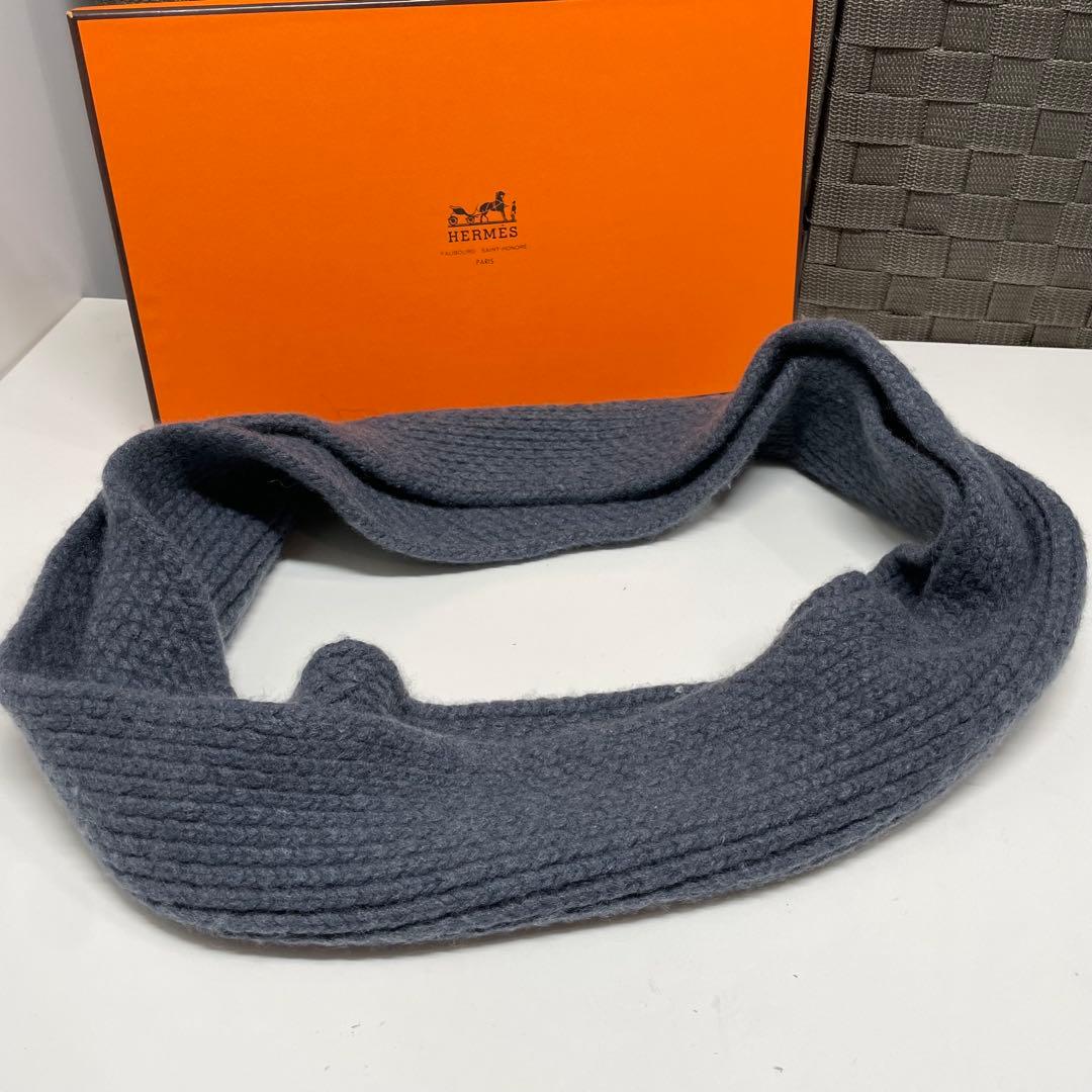 は*る様 HERMES カシミヤ スヌード グレー