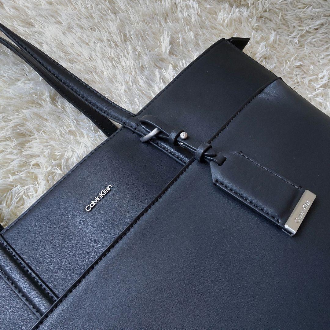 極美品✨シーケーカルバンクライン　ビジネストートバッグ　ブラック　A4収納