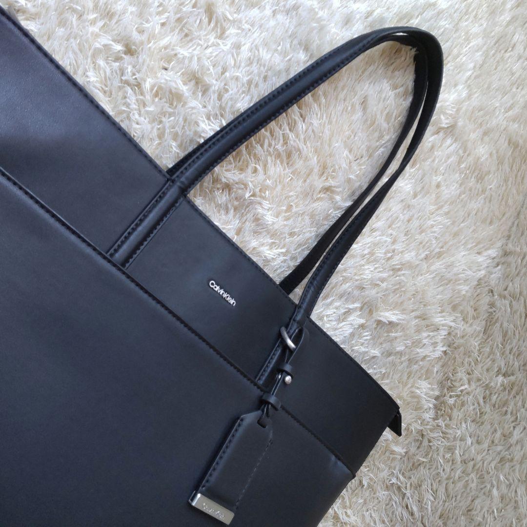 極美品✨シーケーカルバンクライン　ビジネストートバッグ　ブラック　A4収納