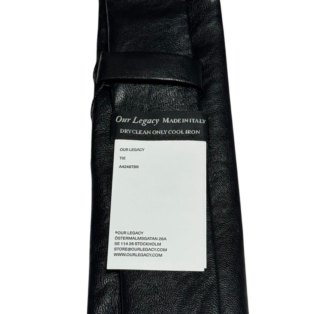 新品★ アワーレガシー BLACK REAL FAKE LEATHER ネクタイ
