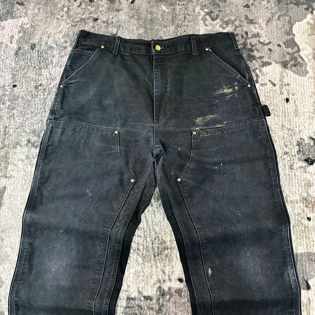 極太 ビックシルエット ゆるだぼ 38×32 YKKジップ 金ボタン 良フェード