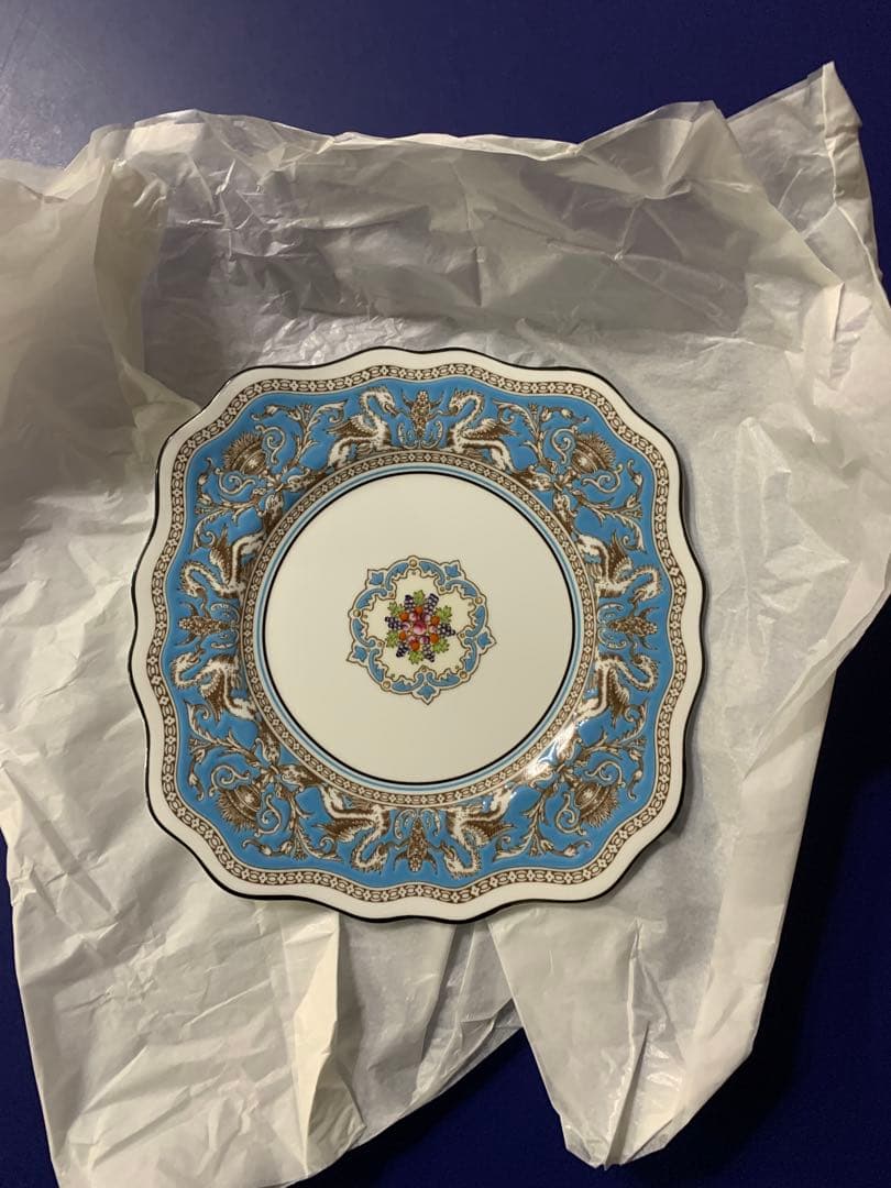 未使用ウェッジウッド フロレンティーンターコイズ　スクエアプレート21cm 2枚